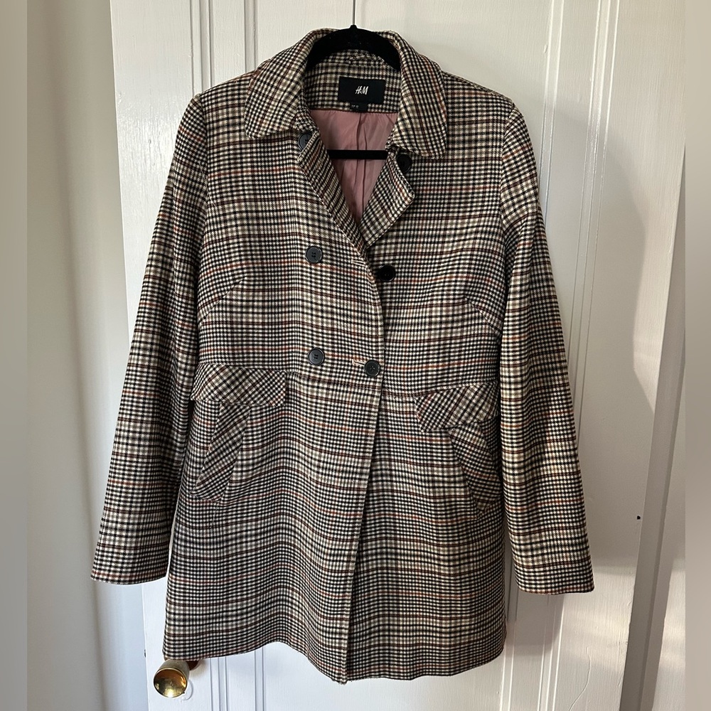 Gorgeous H&M Houndstooth Coat - Picture 1 of 9